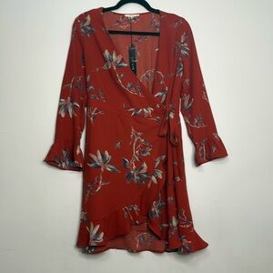NWT Le Lis red floral dress